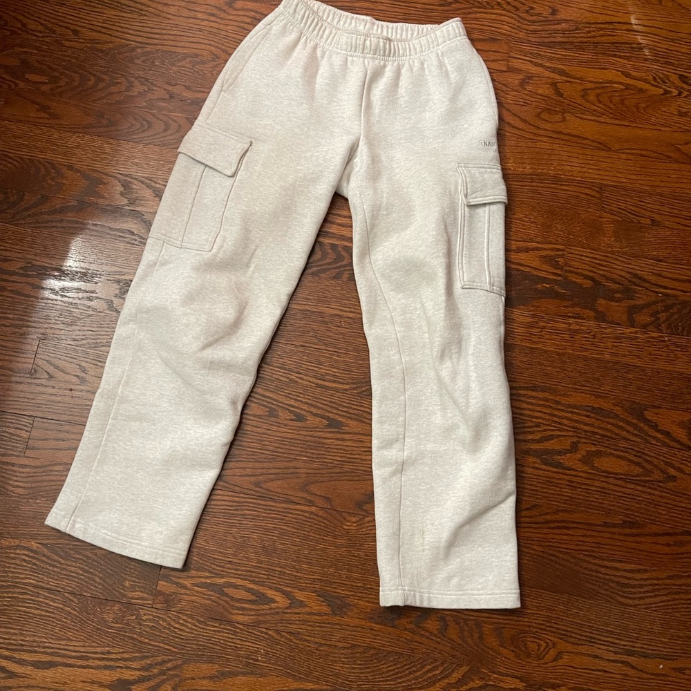 Aritzia Light Gray Straight Leg Pants